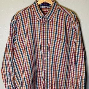 Alan Flusser men’s long sleeve striped shirt in XL